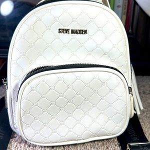 Steve Madden White Mini Backpack